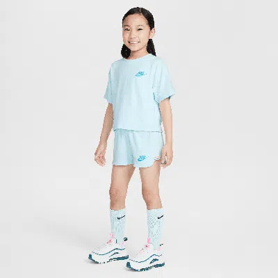 Nike Little Kids' "let's Roll" 2-piece Towel Terry Set In Blue