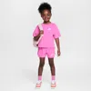 Nike Little Kids' "let's Roll" 2-piece Towel Terry Set In Pink