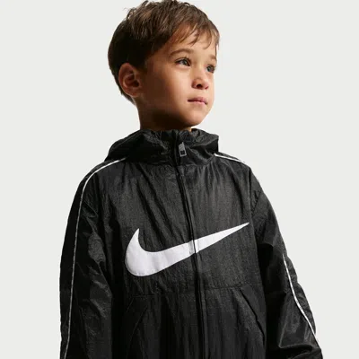 Nike Little Kids' Lightweight Translucent Ripstop Jacket In Black
