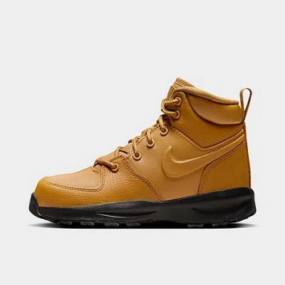 Nike Little Kids' Manoa Leather Boots In Wheat/black/wheat