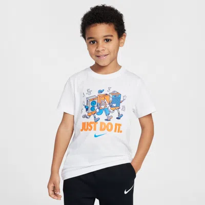 Nike Little Kids' Music Boxy Pals T-shirt In White