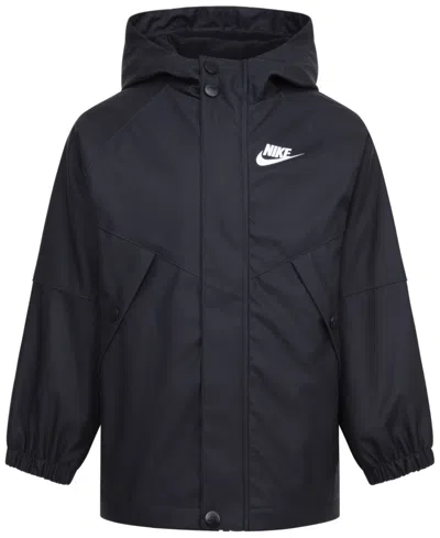 Nike Little Kids Neutral Rain Jacket In Black