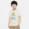 Nike Little Kids' Palm Tree Hoop Jdi T-shirt In White