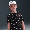 Nike Little Kids' Printed Boxy T-shirt In Black