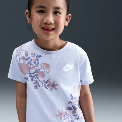 Nike Little Kids' Printed Club Ringlet T-shirt In White