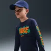 Nike Little Kids' Slime Long Sleeve T-shirt In Blue