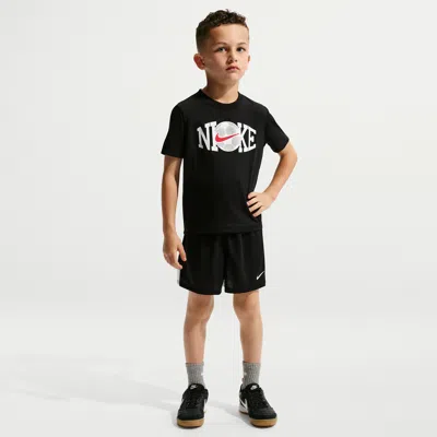 Nike Little Kids' Soccer Graphic T-shirt And Shorts Set In Black