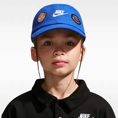 Nike Little Kids' Statement Patch Club Cap In Blue