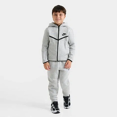 Nike Little Kids Tech Fleece Full-zip Set In Gray