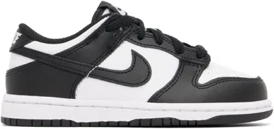 Nike Little Kids White & Black Dunk Low Sneakers