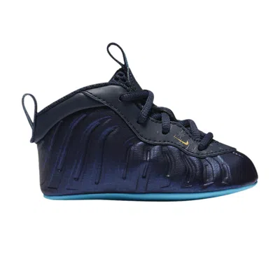 Pre-owned Nike Little Posite One Crib Bootie 'gold Stars' | Blue | Infant Size 4