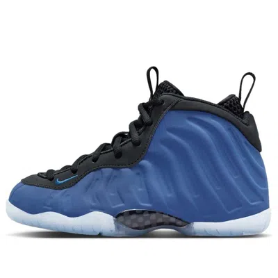 Nike Little Posite One 'deep Royal Black' In Blue