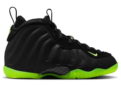 Pre-owned Nike Little Posite One Sneakers In Black/volt