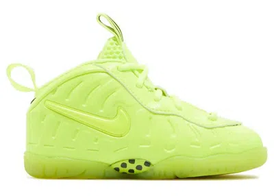 Pre-owned Nike Little Posite One Sneakers In Volt/black