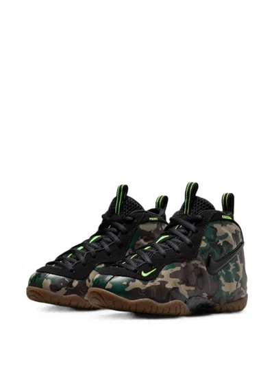 Nike Kids' Little Posite Pro Camouflage Sneakers In Green