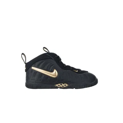 Pre-owned Nike Little Posite Pro Td 'black Metallic Gold' | Infant Size 7