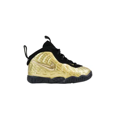 Pre-owned Nike Little Posite Pro Td 'metallic Gold' | Infant Size 10
