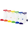 Nike Little Unisex 6-pack Color Pop Socks In Multi