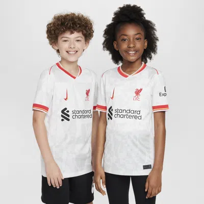 Nike Liverpool Fc 2024/25 Stadium Third Big Kids'  Dri-fit Soccer Replica Jersey In White