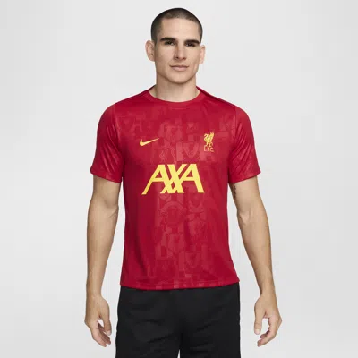 Nike Liverpool Fc Academy Pro  Men's Dri-fit Soccer Pre-match Short-sleeve Top In Red