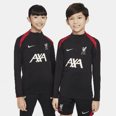 Nike Liverpool Fc Strike Big Kids'  Dri-fit Soccer Drill Top In Black
