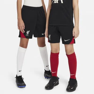 Nike Liverpool Fc Strike Big Kids'  Dri-fit Soccer Knit Shorts In Black