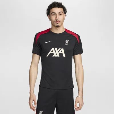Nike Liverpool Fc Strike  Men's Dri-fit Soccer Short-sleeve Knit Top In Black