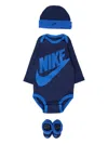 Nike Logo-applique Babygrow Set In Black