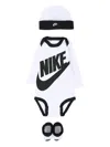 Nike Logo-applique Babygrow Set In White