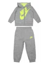 Nike Logo-appliqué Tracksuit Set In Gray