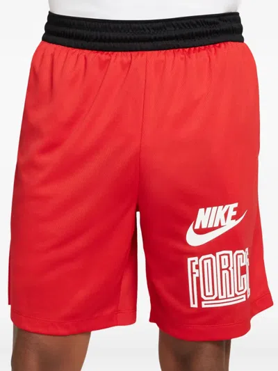 Nike Logo Basketball Shorts In Red