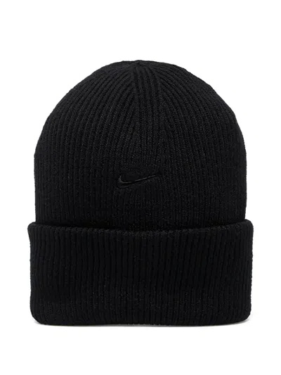 Nike Logo Beanie Hat In Black