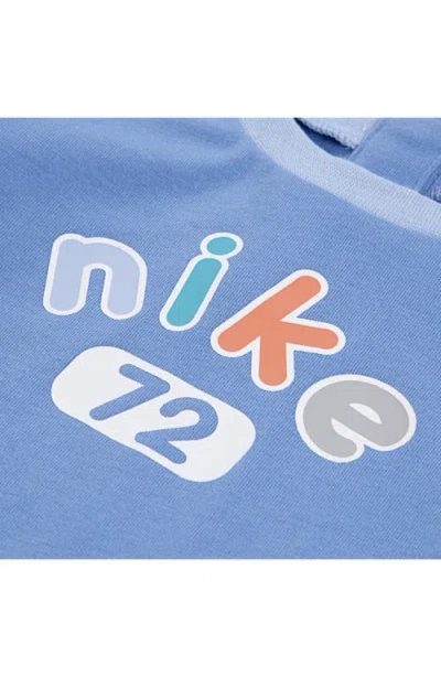 Nike Babies'  Logo Bodysuit & Joggers Set In Psychic Blue