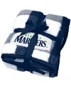 Nike Logo Brands Seattle Mariners 50'' X 60'' Buffalo Check Frosty Fleece Blanket In No Color