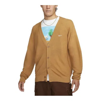 Nike Logo Cardigan 'brown Beige'