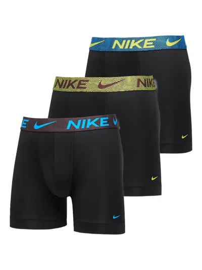 Nike Logo-detail Boxers (set Of Three) In Black