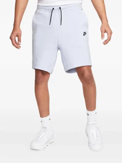 Nike Logo-detail Fleece Shorts In Gray