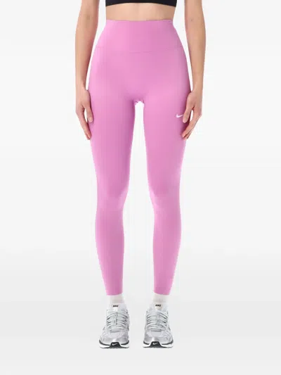 Nike Logo-detail High-waisted Leggings In Pink