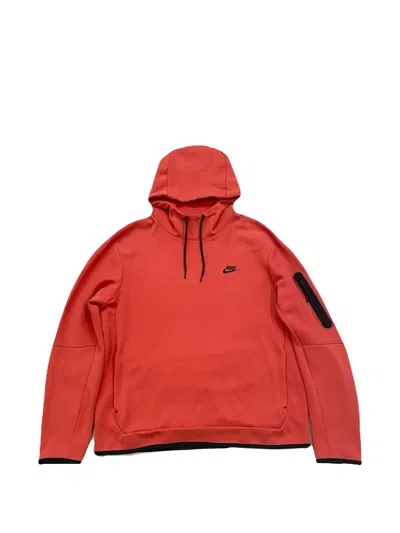 Nike Logo-detail Hoodie In Orange