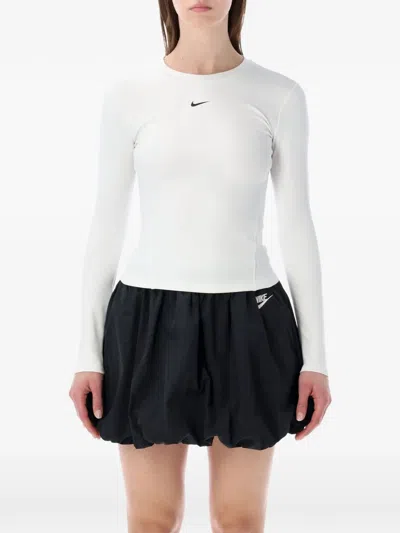 Nike Logo-detail Long-sleeve T-shirt In White