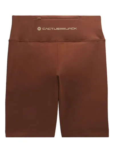 Nike Logo-detail Short In Brown