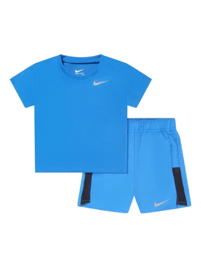 Nike Babies' Logo-detail Shorts Set In Blue