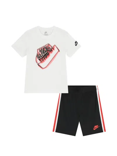 Nike Kids' Logo-detail Shorts Set In White