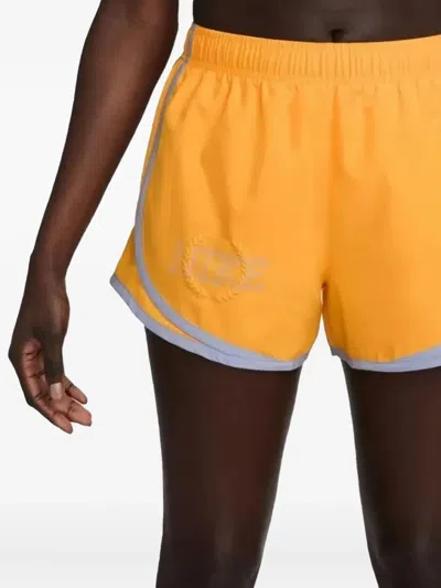 Nike Logo-detail Shorts In Yellow