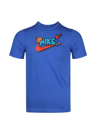 Nike Kids' Logo-detail T-shirt In Blue