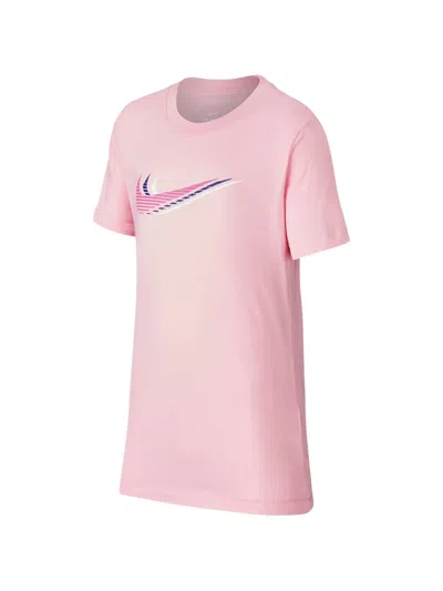 Nike Kids' Logo-detail T-shirt In Pink