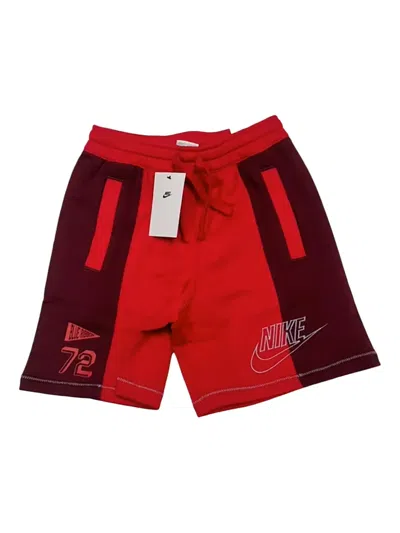 Nike Kids' Logo-detail Track Shorts In Red