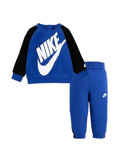 Nike Babies' Logo-detail Tracksuit In Blue