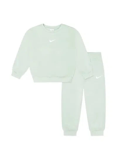 Nike Babies' Logo-detail Tracksuit Set In Green