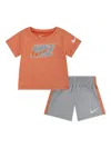 Nike Logo-detail Tracksuit Set In Orange